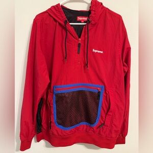 Supreme Red Anorak with Blue Trim Size M
